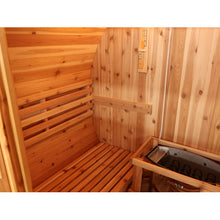 Load image into Gallery viewer, Solace 2-Person Traditional Barrel Sauna inside view