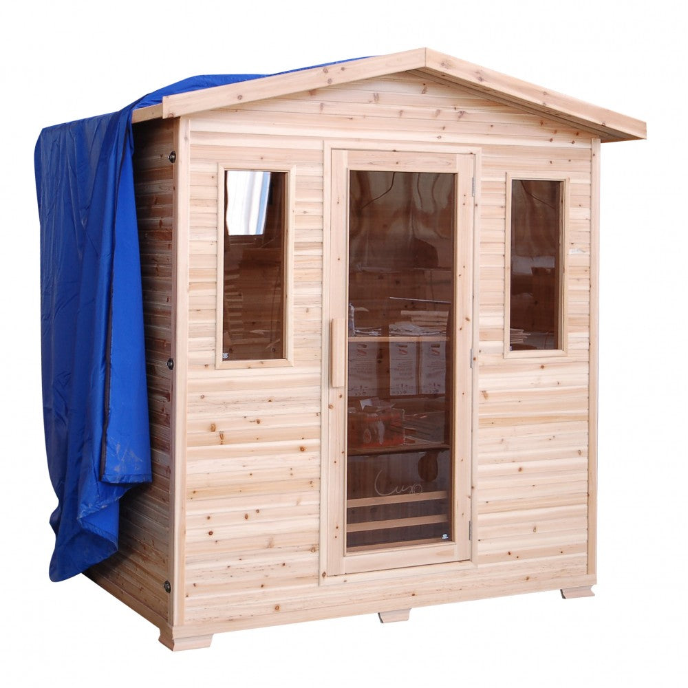 4 Person Outdoor Sauna w/Ceramic Heaters - HL400D Cayenne 79
