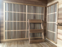 Load image into Gallery viewer, 4 Person Cedar Sauna w/Carbon Heaters/Side Bench Seating - HL400KS Roslyn