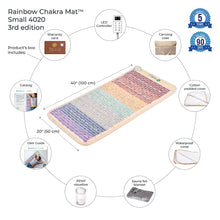 Load image into Gallery viewer, HealthyLine Rainbow Chakra Mat™ Small 4020 Firm - Photon PEMF Inframat Pro® 3rd Edition