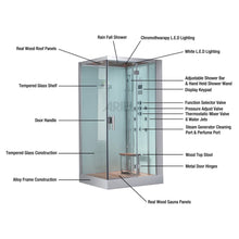 Load image into Gallery viewer, Platinum DZ961F8 Right -Steam Shower-White specs