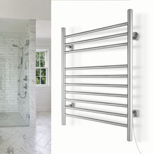 Load image into Gallery viewer, WarmlyYours Infinity Towel Warmer, Brushed, Dual Connection, 10 Bars