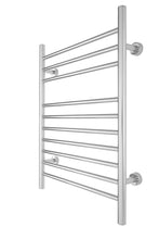 Load image into Gallery viewer, WarmlyYours Infinity Towel Warmer, Brushed, Dual Connection, 10 Bars