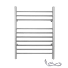 Load image into Gallery viewer, WarmlyYours Infinity Towel Warmer, Brushed, Dual Connection, 10 Bars
