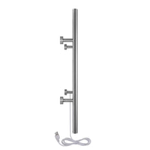 Load image into Gallery viewer, WarmlyYours Infinity Towel Warmer, Brushed, Dual Connection, 10 Bars