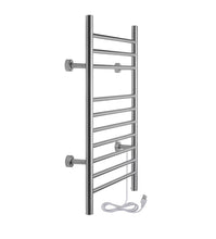 Load image into Gallery viewer, WarmlyYours Infinity Towel Warmer, Brushed, Dual Connection, 10 Bars