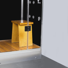 Load image into Gallery viewer, Athena WS-141L Steam Shower- Black oak wood shower grid and oak seat