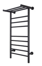 Load image into Gallery viewer, WarmlyYours Summit Towel Warmer Dual Connection, 8 Bars & Heated 3-Bar Shelf
