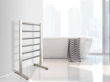 Load image into Gallery viewer, WarmlyYours Ibiza Freestanding Towel Warmer, Polished, Plug-in, 6 Bars