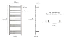 Load image into Gallery viewer, WarmlyYours Vida Towel Warmer specs