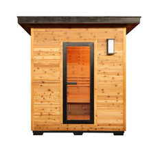 Load image into Gallery viewer, 4 Person Contemporary Outdoor Sunray Sauna with Harvia 6kW Heater and Metal Roof | Denali 400D5