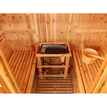 Load image into Gallery viewer, Solace 2-Person Traditional Barrel Sauna inside view