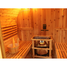 Load image into Gallery viewer, Oasis 2-4 Person Traditional Canopy Barrel Sauna accessories