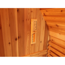 Load image into Gallery viewer, Aurora 2-4 person barrel sauna inside view