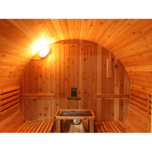 Load image into Gallery viewer, Galley 4-Person Traditional Barrel Sauna inside view