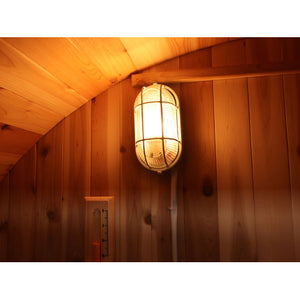 Galley 4-Person Traditional Barrel Sauna lamp