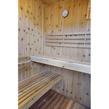 Load image into Gallery viewer, 3 Person Indoor Traditional Sauna w/4.5kW Harvia and Side Bench - HL300TN Hampton seating