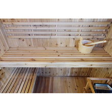 Load image into Gallery viewer, 3 Person Indoor Traditional Sauna w/4.5kW Harvia and Side Bench - HL300TN Hampton seating