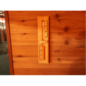 3 Person Contemporary Outdoor Sunray Sauna with Harvia 6kW Heater and Metal Roof | Seneca 300D5