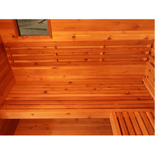 Load image into Gallery viewer, 4 Person Contemporary Outdoor Sunray Sauna with Harvia 6kW Heater and Metal Roof | Denali 400D5