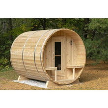 Load image into Gallery viewer, Dundalk Canadian Timber White Cedar Serenity Outdoor Sauna CTC2245W outside