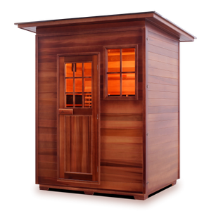 Enlighten SIERRA 3 Slope/Peak 8 Heaters 2350 W | 3-Person Canadian Cedar Outdoor Sauna