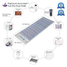 Load image into Gallery viewer, HealthyLine Platinum Aura Mat Full Pro PLUS 7428 Firm - Photon Advanced PEMF InfraMat Pro®