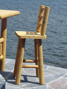 Stool with Back CT1420 White Cedar