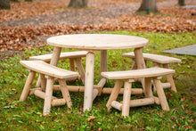 Load image into Gallery viewer, CT5044 White Cedar CT Round Log Dining Set