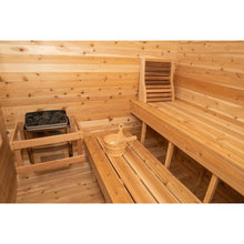 Load image into Gallery viewer, Dundalk Canadian Timber Luna White Cedar Outdoor Sauna CTC22LU inside angle