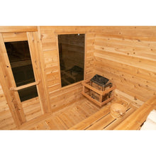 Load image into Gallery viewer, Dundalk Canadian Timber Luna White Cedar Outdoor Sauna CTC22LU door and window