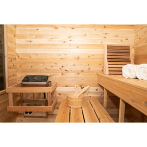 Dundalk Canadian Timber Luna White Cedar Outdoor Sauna CTC22LU inside