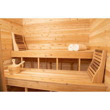 Load image into Gallery viewer, Dundalk Canadian Timber Luna White Cedar Outdoor Sauna CTC22LU seat