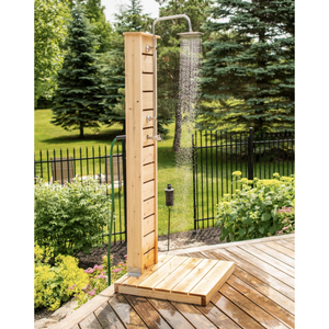 Dundalk Canadian Timber Sierra Pillar Outdoor Shower CTC105 angle