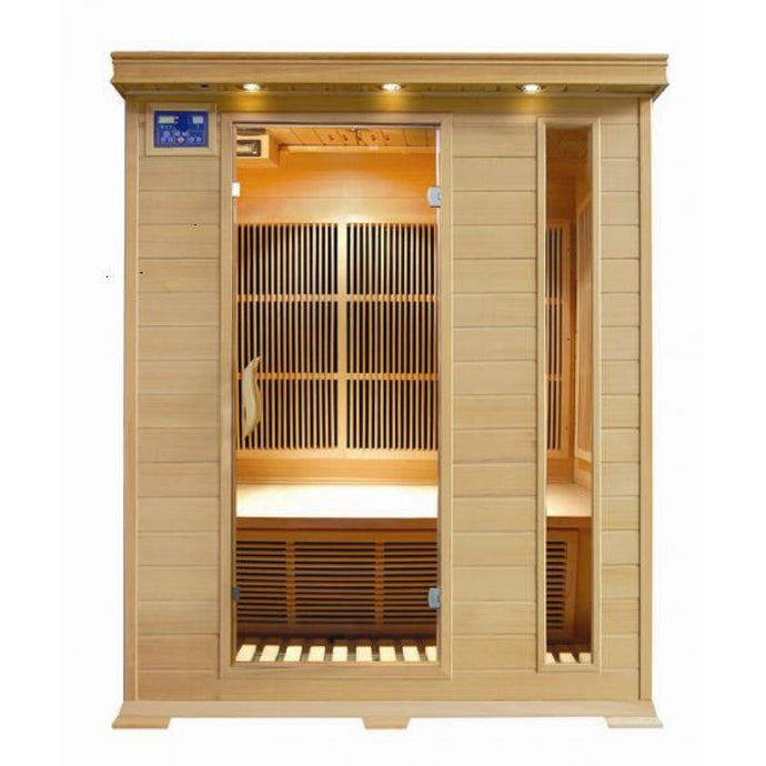 3 Person Hemlock Sauna w/Carbon Heaters - HL300C Aspen