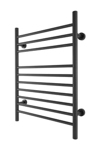 WarmlyYours Infinity Towel Warmer, Brushed, Dual Connection, 10 Bars Black