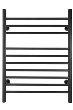 Load image into Gallery viewer, WarmlyYours Infinity Towel Warmer, Brushed, Dual Connection, 10 Bars Black