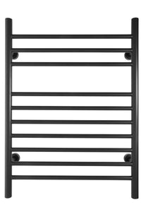 WarmlyYours Infinity Towel Warmer, Brushed, Dual Connection, 10 Bars Black