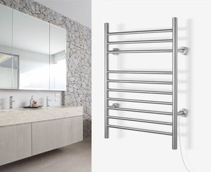 WarmlyYours Infinity Towel Warmer, Brushed, Dual Connection, 10 Bars