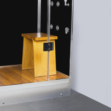 Load image into Gallery viewer, Athena WS-141R Steam Shower - Black oak wood shower grid and oak seat