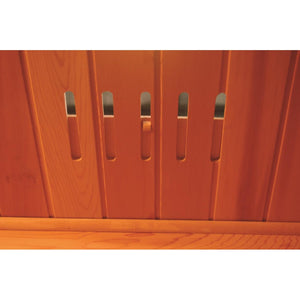 4 Person Corner Cedar Sauna w/Carbon Heaters - HL400KC Bristol Bay 65" x 65" x 75"